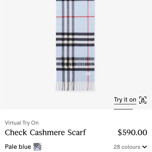 Burberry Check Cashmere Scarf - Picture 2 of 6